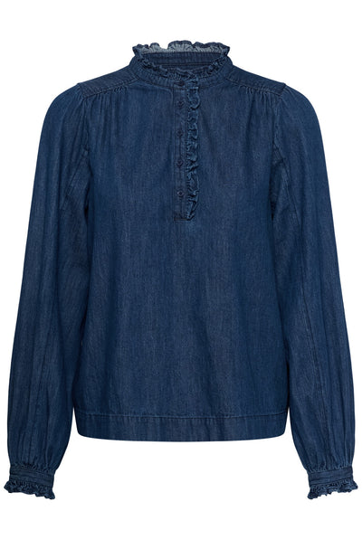 ChristencePW Skjorta Medium Mörkblå Denim - 30015 - 30310813 Thumbnail