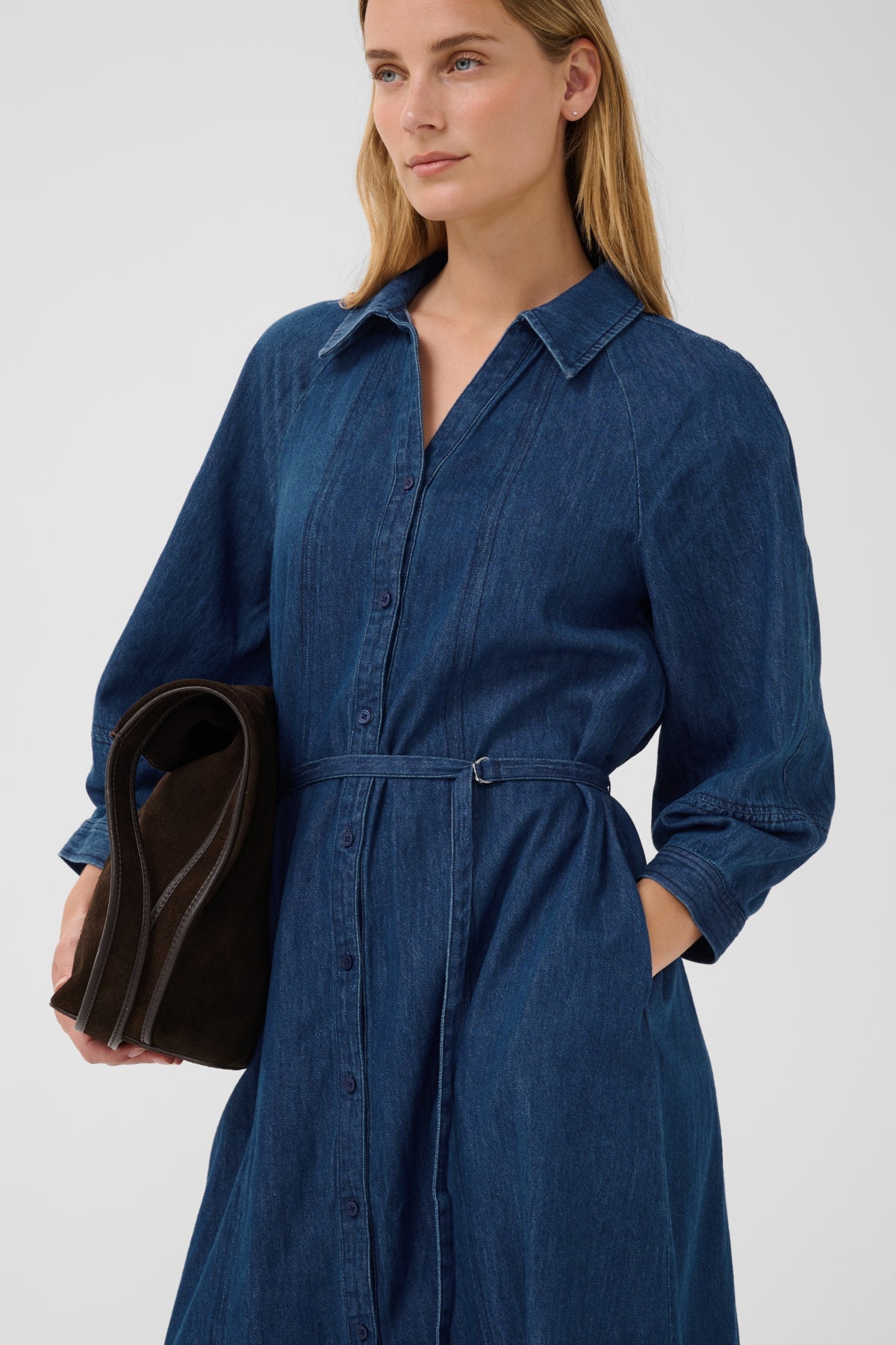 ChrestinaPW Klänning Medium Mörkblå Denim - 30015 - 30310816