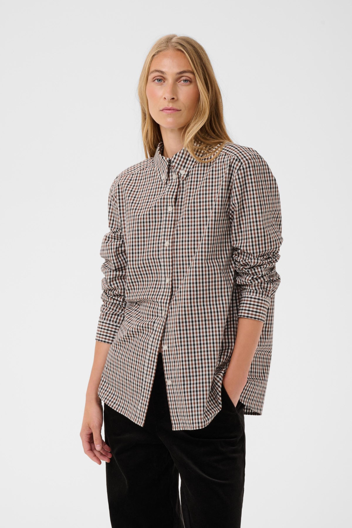 ChrestellaPW Skjorta Downton Brown Check - 305339 - 30310817