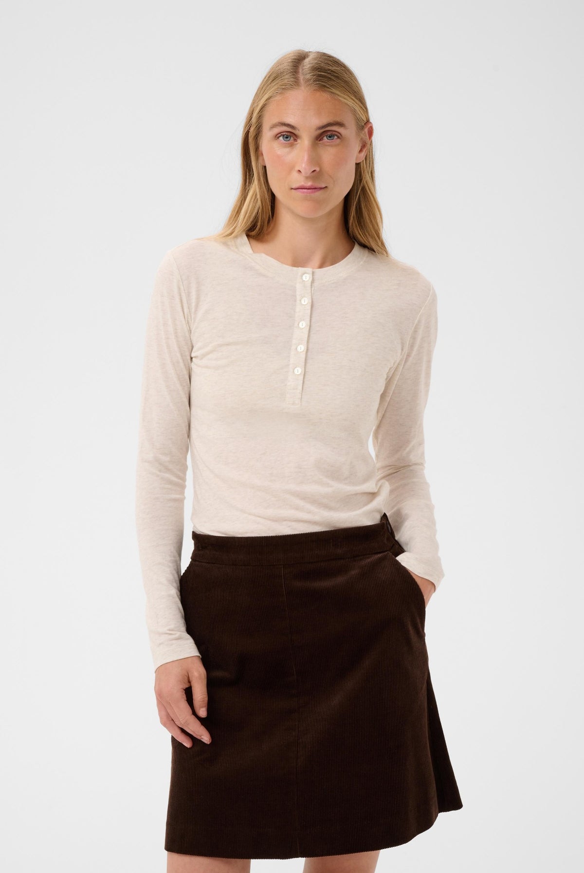 ChattiaPW T-shirt Whitecap Melange - 1203041 - 30310829