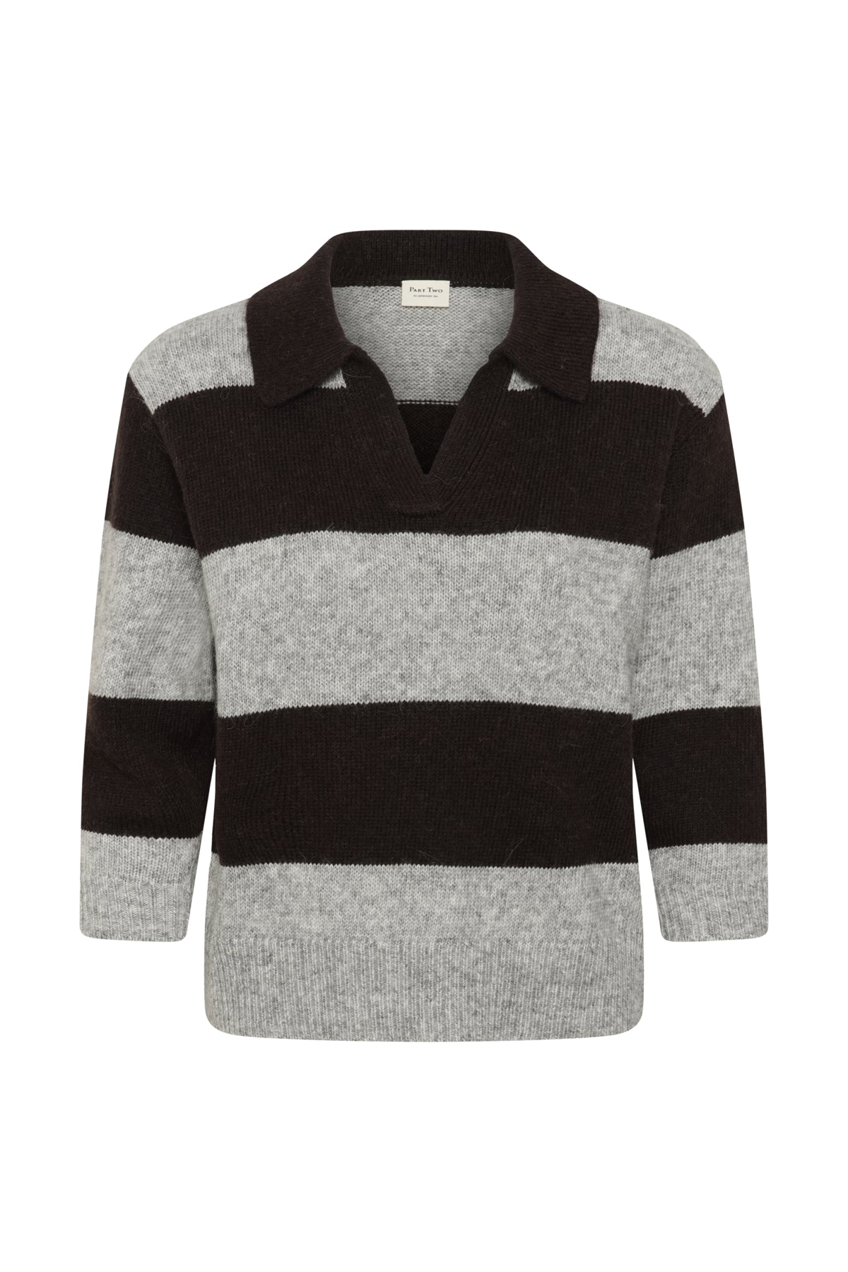 CharlottPW Pullover Molé/Grey melange stripe - 305 - 30310833