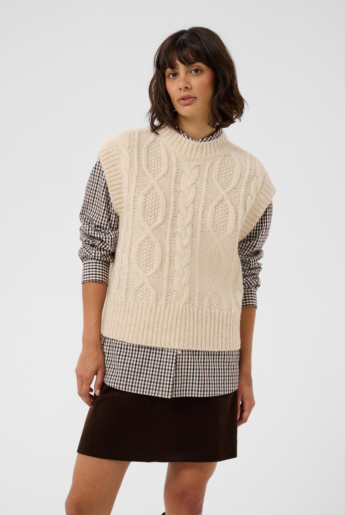 ChaninaPW Waistcoat Whitecap Melange - 1203041 - 30310841