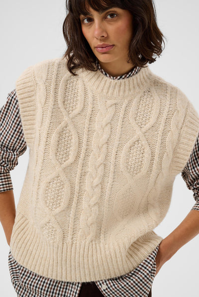 ChaninaPW Waistcoat Whitecap Melange - 1203041 - 30310841 Thumbnail