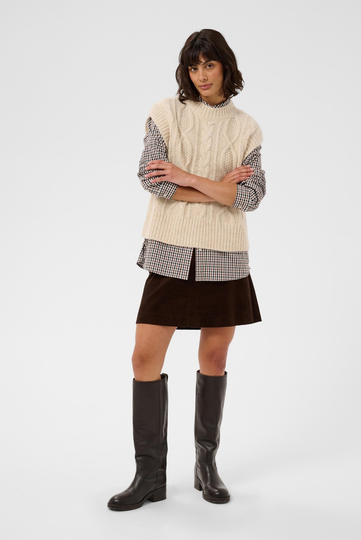 ChaninaPW Waistcoat Whitecap Melange - 1203041 - 30310841