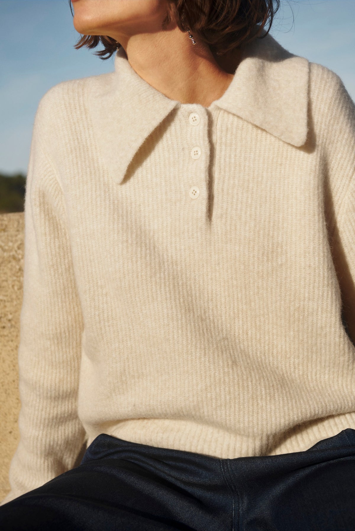 CarilinaPW Pullover Whitecap Gray - 120304 - 30310869