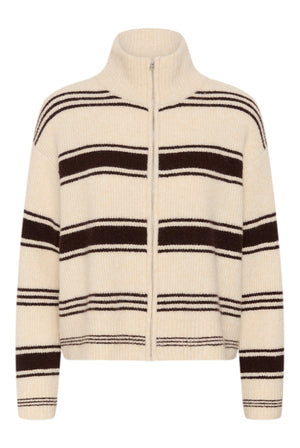 CamiriaPW Pullover Off White m. Bruna Ränder - 3 - 30310870