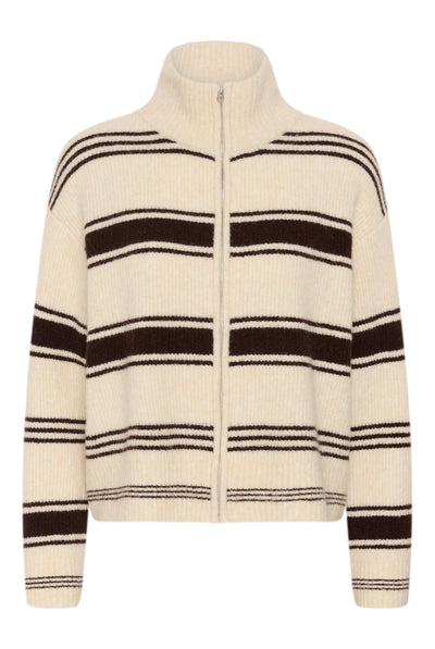 CamiriaPW Pullover Off White m. Bruna Ränder - 3 - 30310870 Thumbnail