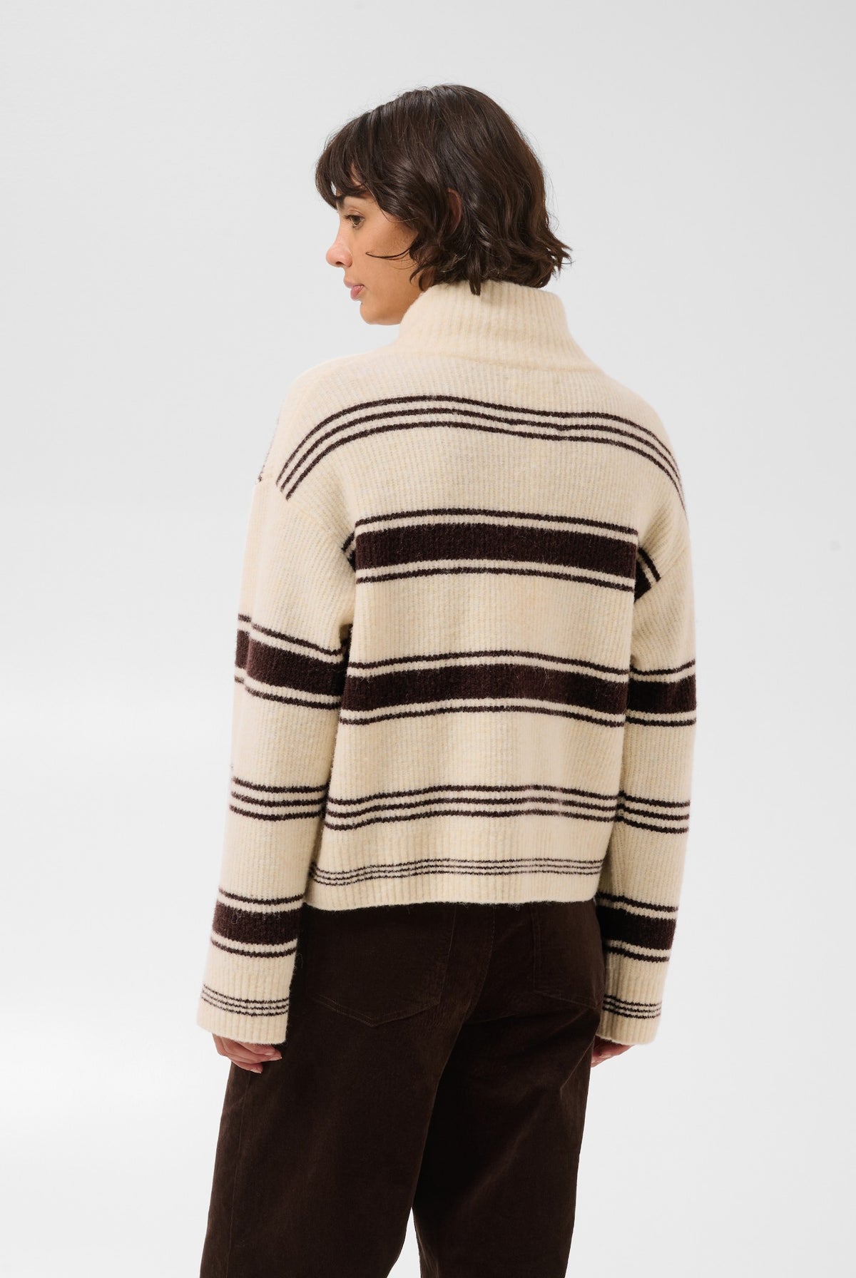 CamiriaPW Pullover Off White m. Bruna Ränder - 3 - 30310870