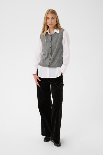 CaniaPW Waistcoat Medium Grey Melange - 1802011 - 30310872 Thumbnail