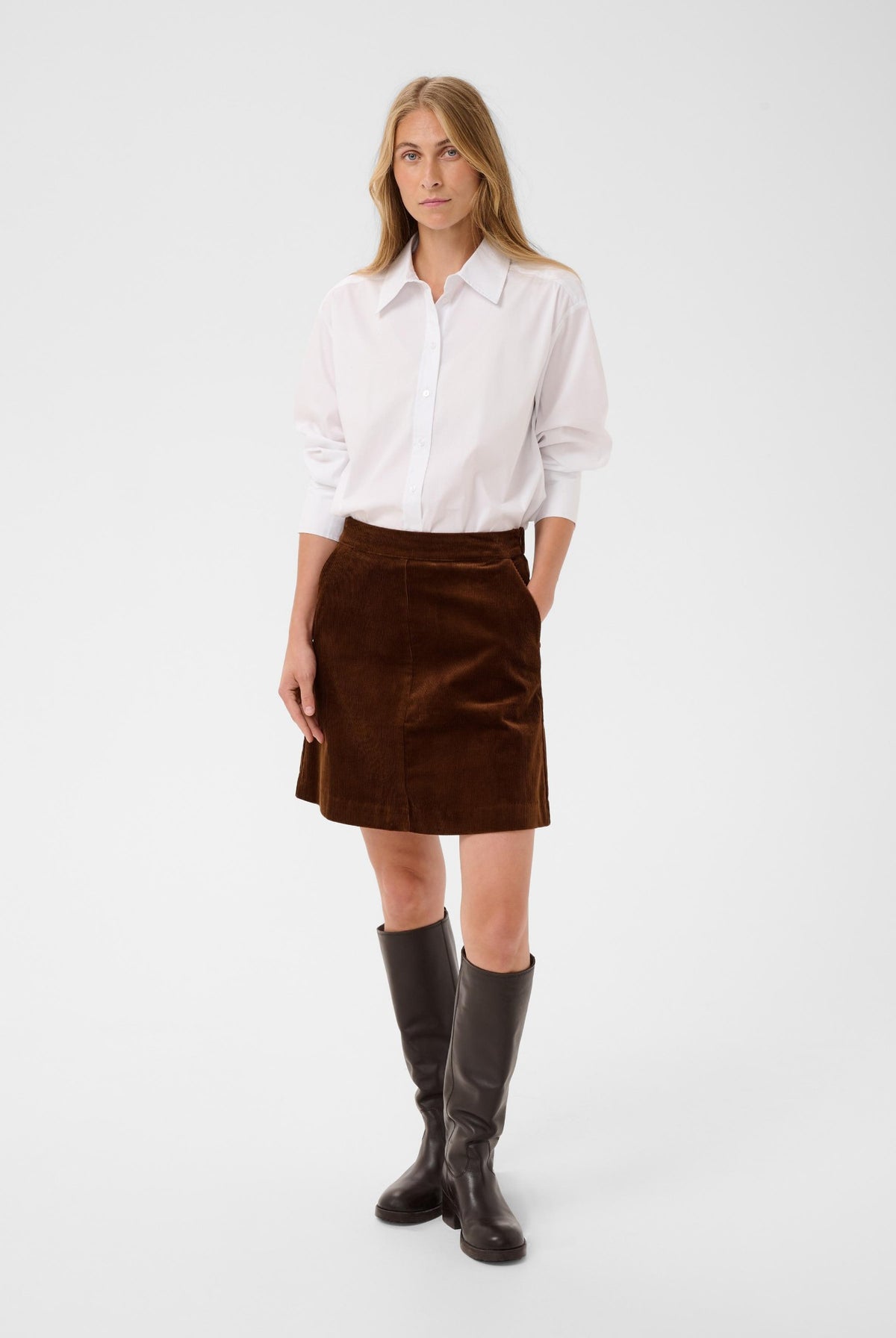 LingsPW Kjol Downtown Brown - 191223 - 30310896