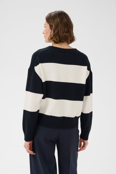 BismilPW Pullover Dark Navy Tofu Stripe - 305473 - 30310924 Thumbnail