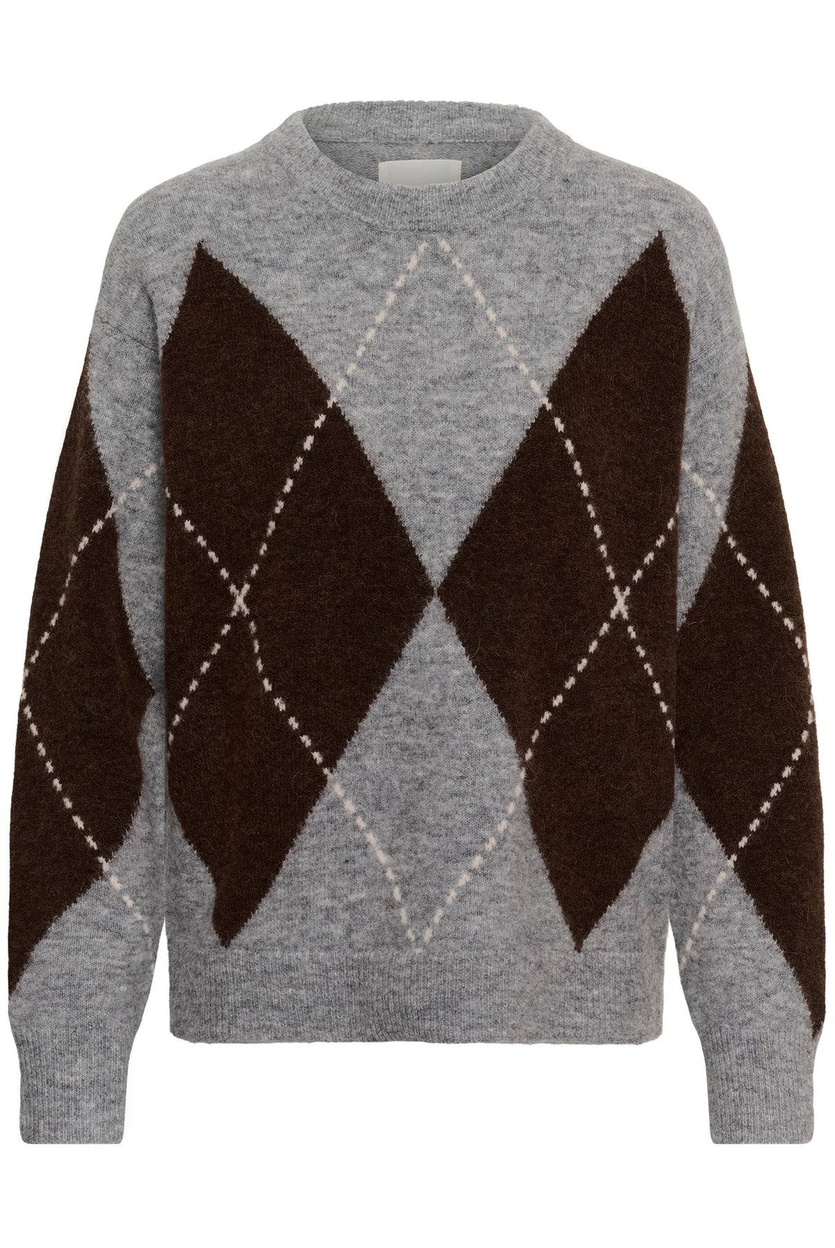 SorayasPW Pullover Brun/Grå Rutig - 305452 - 30311013