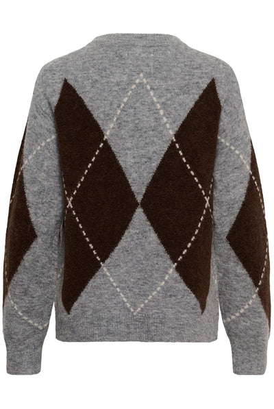 SorayasPW Pullover Brun/Grå Rutig - 305452 - 30311013 Thumbnail