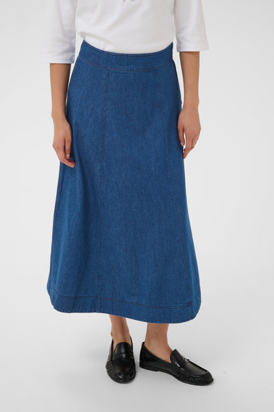 RachidaPW Skirt Medium Dark Blue Denim - 30015 - 30311056 Thumbnail
