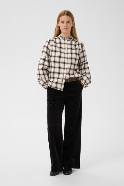 SamillaPW Skjorta Dark Navy/Mole Check - 305637 - 30311150 Thumbnail