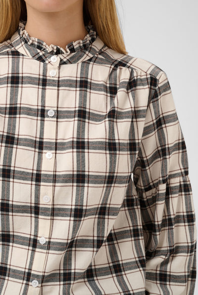 SamillaPW Skjorta Dark Navy/Mole Check - 305637 - 30311150 Thumbnail