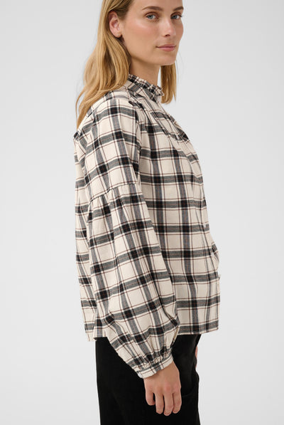 SamillaPW Skjorta Dark Navy/Mole Check - 305637 - 30311150 Thumbnail