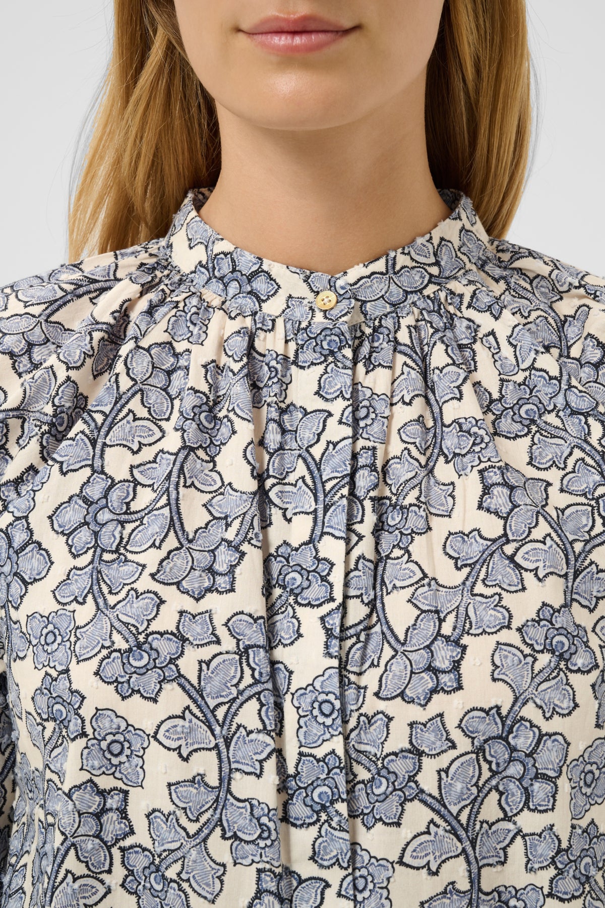 AlmeriPW skjorta Dark Navy Leaf Print 2 - 30562 - 30311163