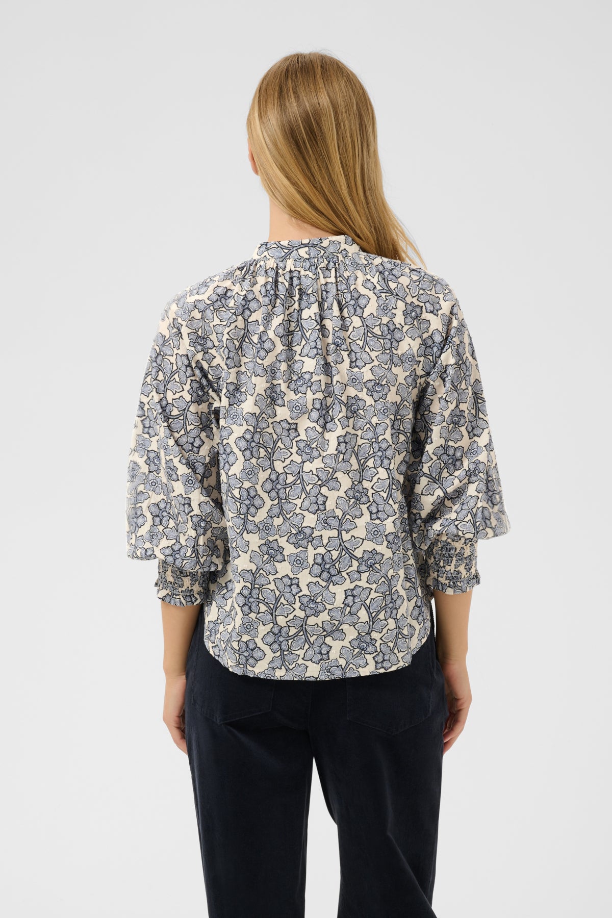 AlmeriPW skjorta Dark Navy Leaf Print 2 - 30562 - 30311163