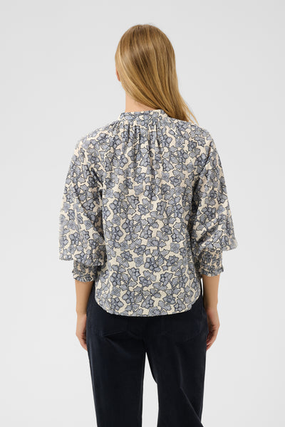 AlmeriPW skjorta Dark Navy Leaf Print 2 - 30562 - 30311163 Thumbnail