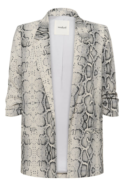 SLShirley Printed Blazer Grå Ormmönstrad - 30405041 Thumbnail