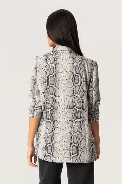 SLShirley Printed Blazer Grå Ormmönstrad - 30405041 Thumbnail