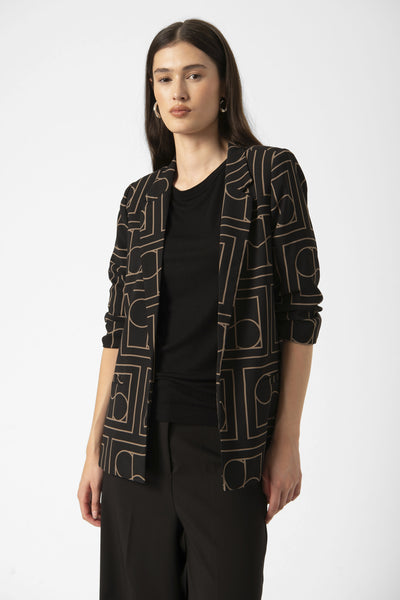 SLShirley Printed Blazer Black W. walnut Monogram - 30405041 Thumbnail