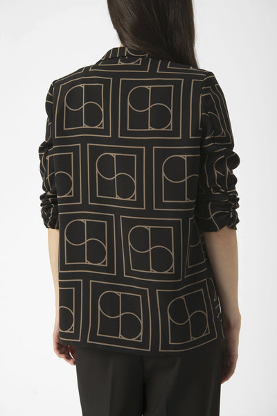 SLShirley Printed Blazer Black W. walnut Monogram - 30405041 Thumbnail