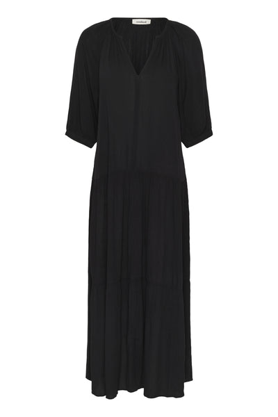 SLZaya Flowy Maxi Dress SS Svart Thumbnail