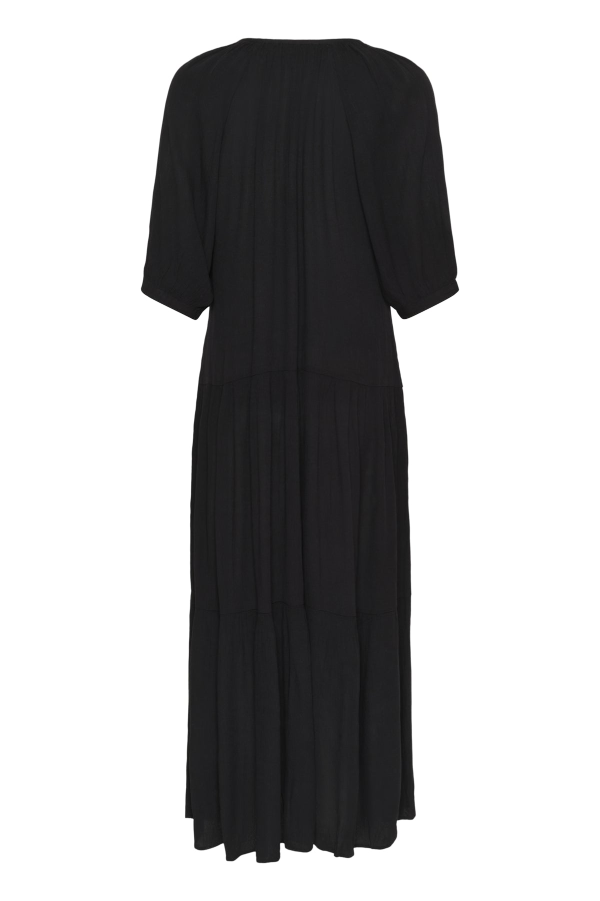 SLZaya Flowy Maxi Dress SS Svart