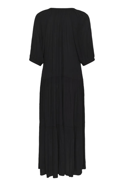 SLZaya Flowy Maxi Dress SS Svart Thumbnail