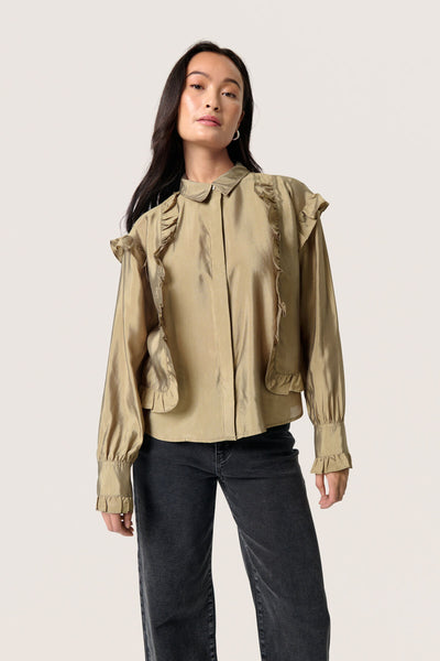 SLKarolina Skjorta LS Covert Green - 30407948 Thumbnail