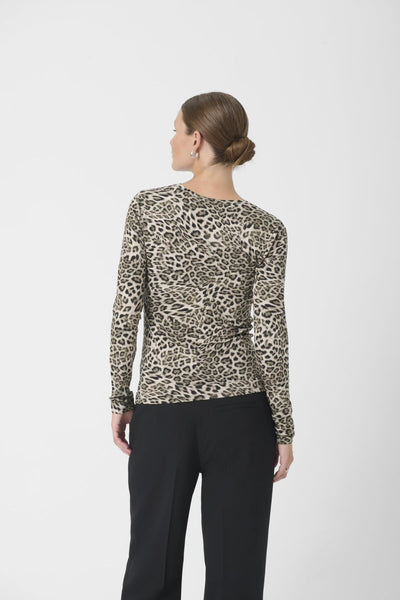 SLHanadi Tryckt rundhalsad långärmad brun leopardmönstrad - 30407988 Thumbnail