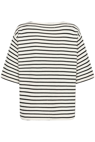 SLIngina sweatshirt vit och svart randig - 30408068 Thumbnail