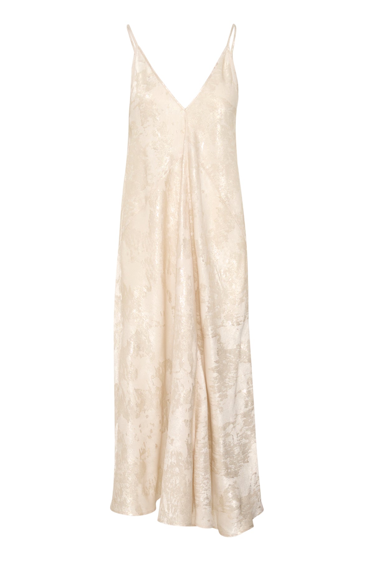 SLKitty Strap Dress Ancient Scroll metallic print - 30408089