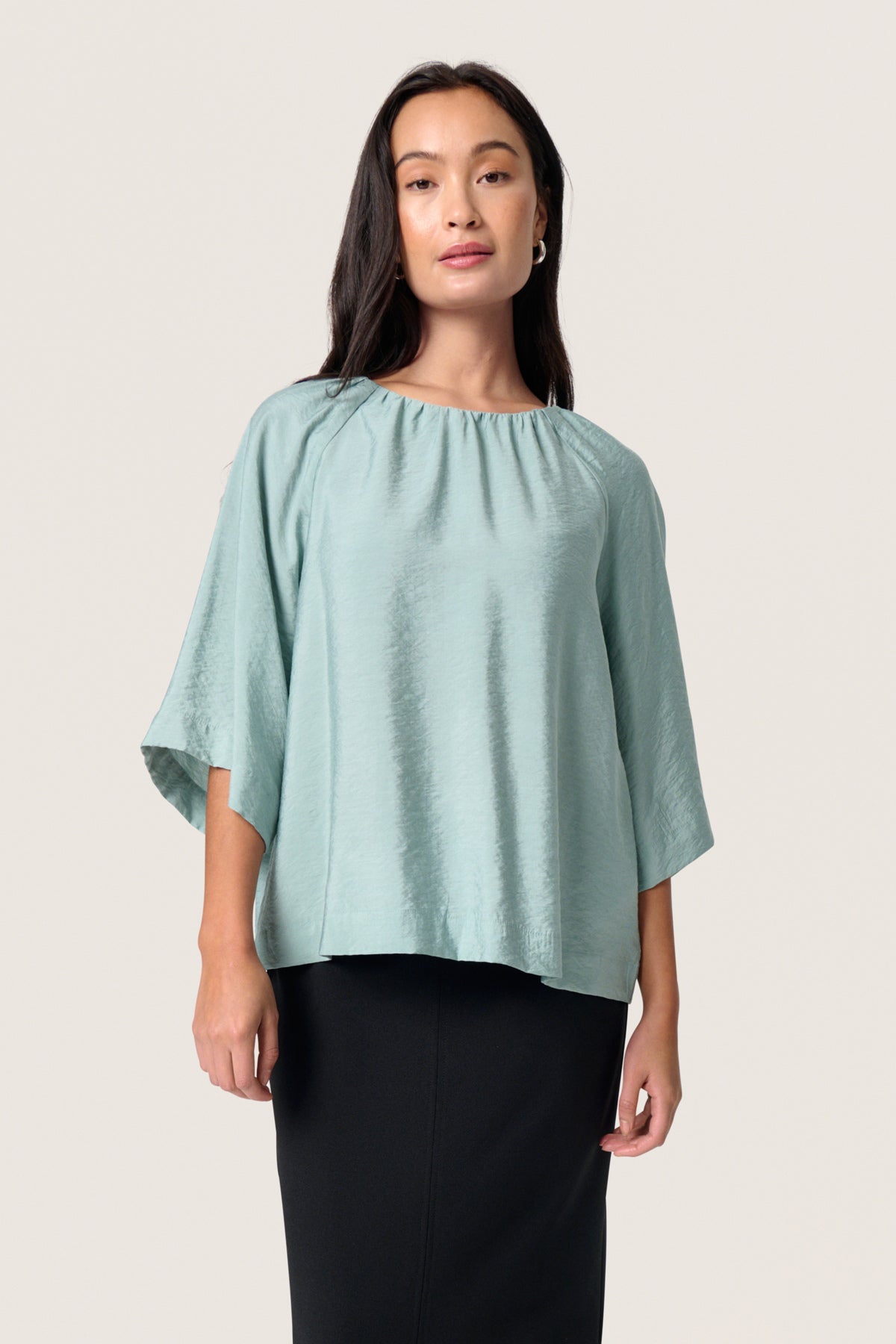 SLLeodora Top SS Silver Blue - 30408147