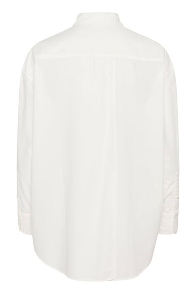 SLJani Poplin Shirt LS Broken White - 30408178 Thumbnail