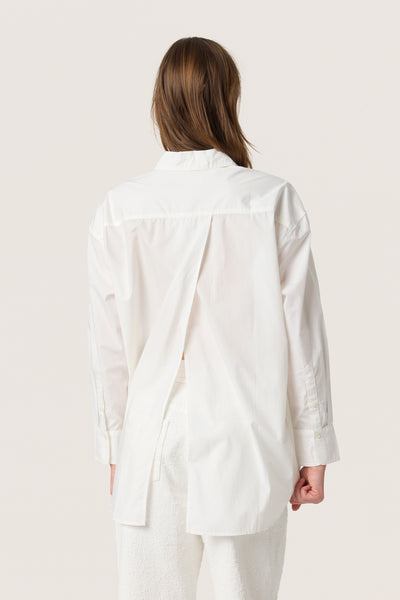 SLJani Poplin Shirt LS Broken White - 30408178 Thumbnail