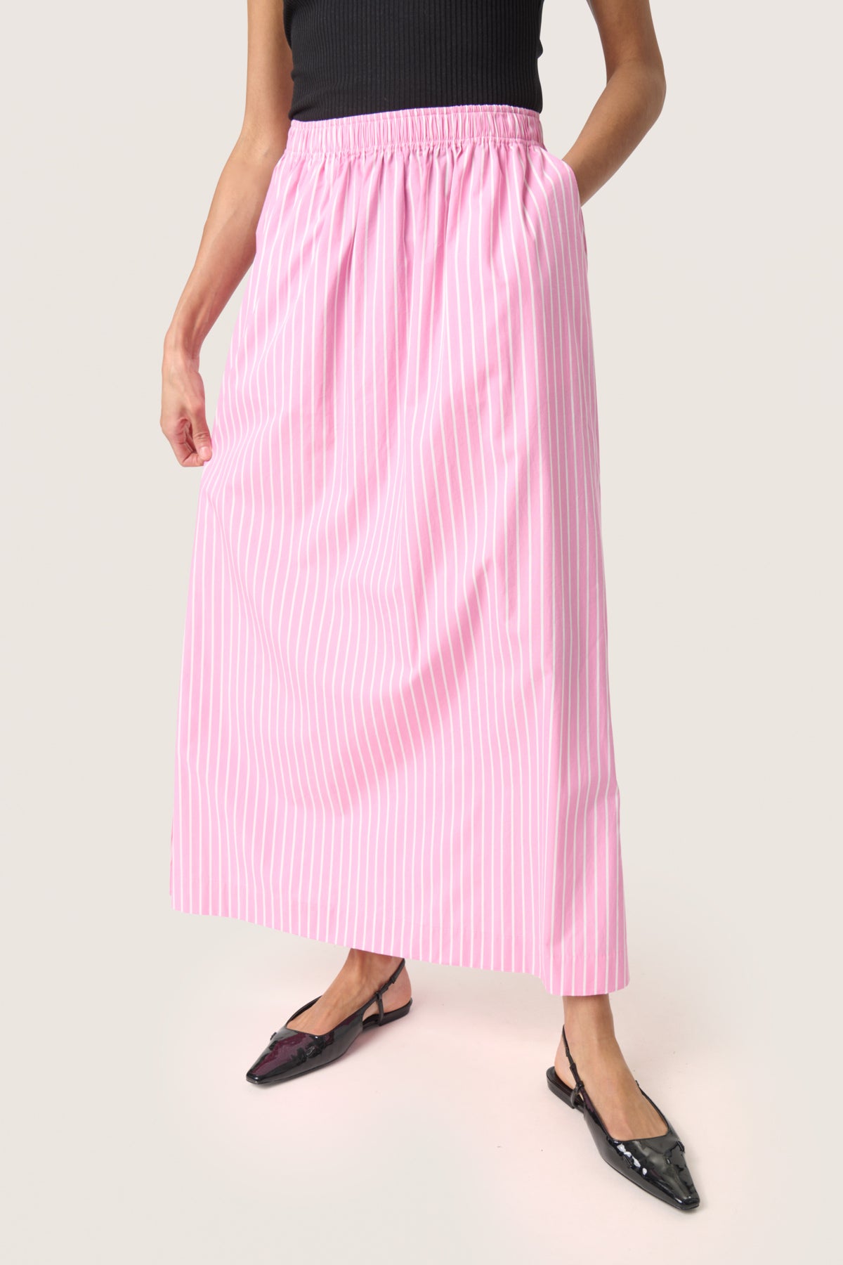SLKaily Maja Maxikjol Rose Bloom Stripes - 30408236