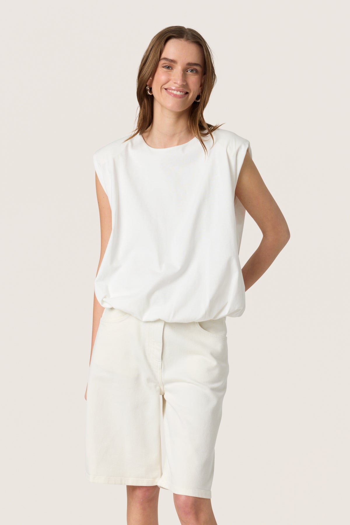 SLJina Balloon Tank Top Broken White
