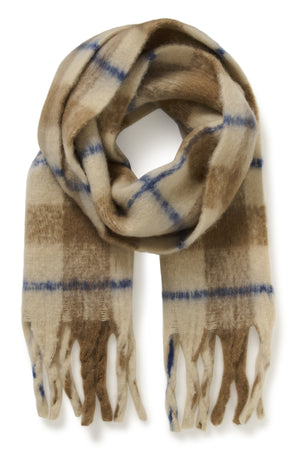 SLHinya Scarf Brun- och vitrutig - 30408340