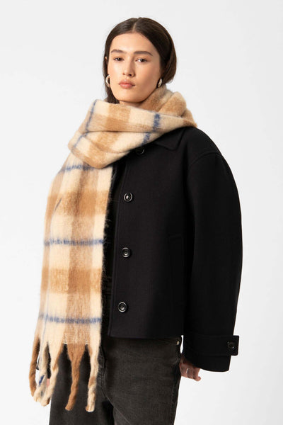 SLHinya Scarf Brun- och vitrutig - 30408340 Thumbnail