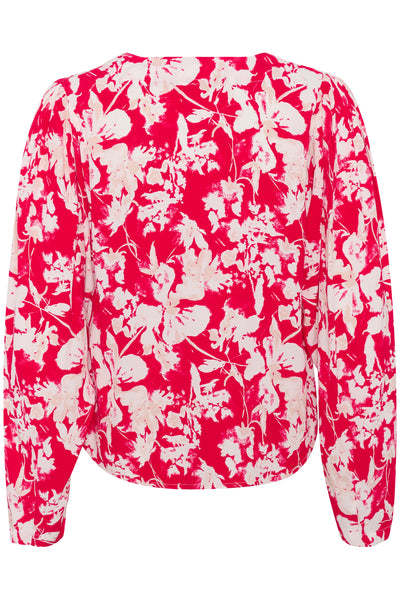 SLOline Printed Blouse LS Salsa Flower Print - 30408368 Thumbnail