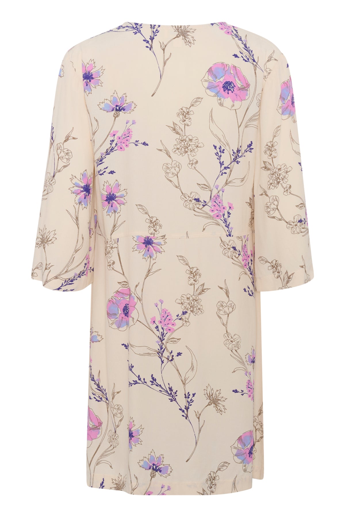 SLNaoma Dress SS Whitecap Gray Floral Print - 30408373