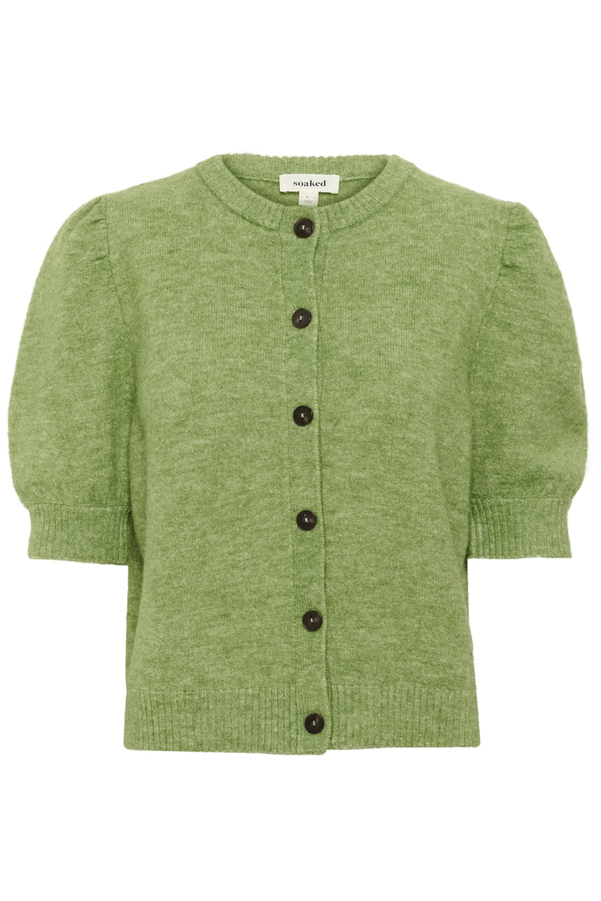 SLAmani Cardigan SS Smoke Green Melange - 30408397