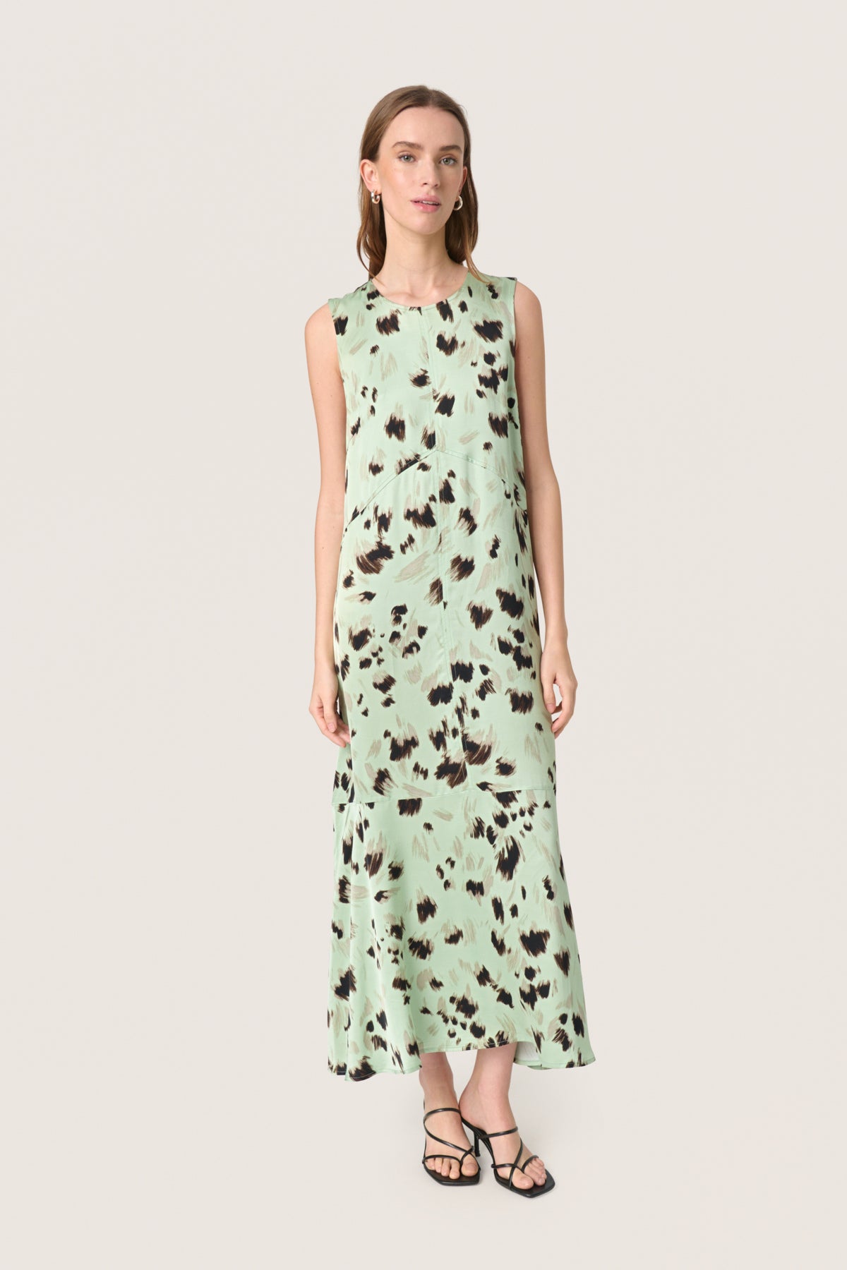 SLMarcela Klänning Smoke Green Brush Print - 30408425