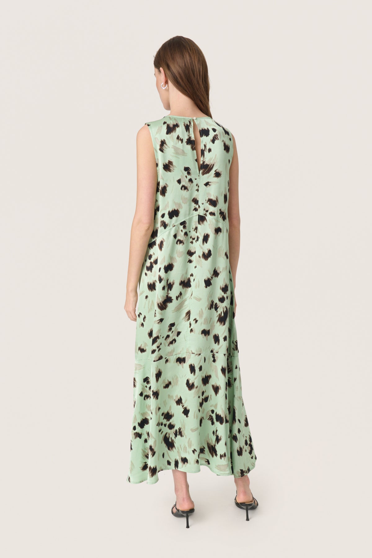 SLMarcela Klänning Smoke Green Brush Print - 30408425