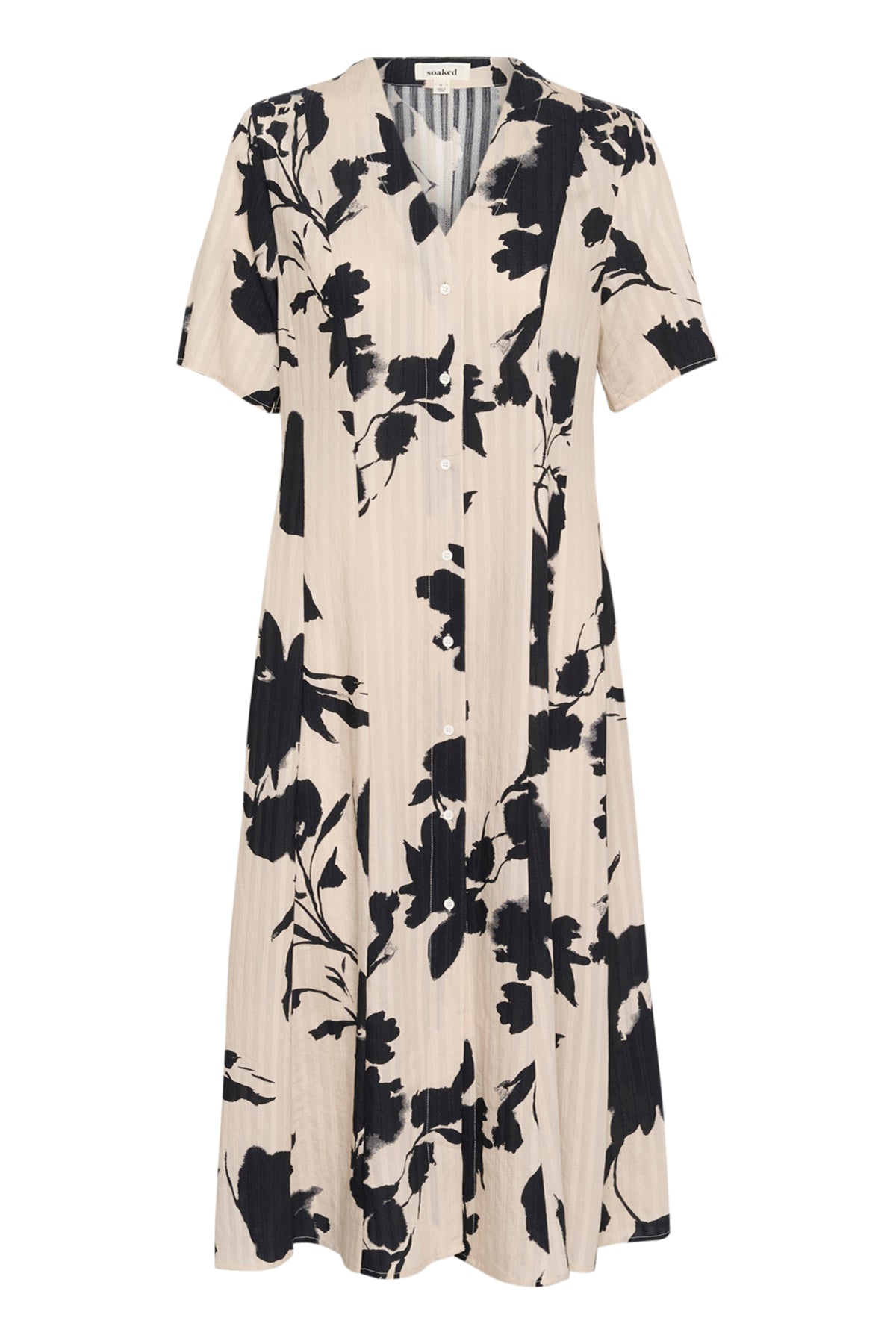 SLDaria Dress Oatmeal Duotone Flower - 30408427