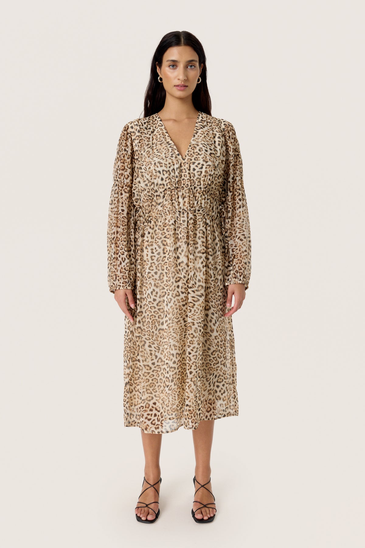 SLAnaya Midiklänning Leopardmönstrad - 30408428