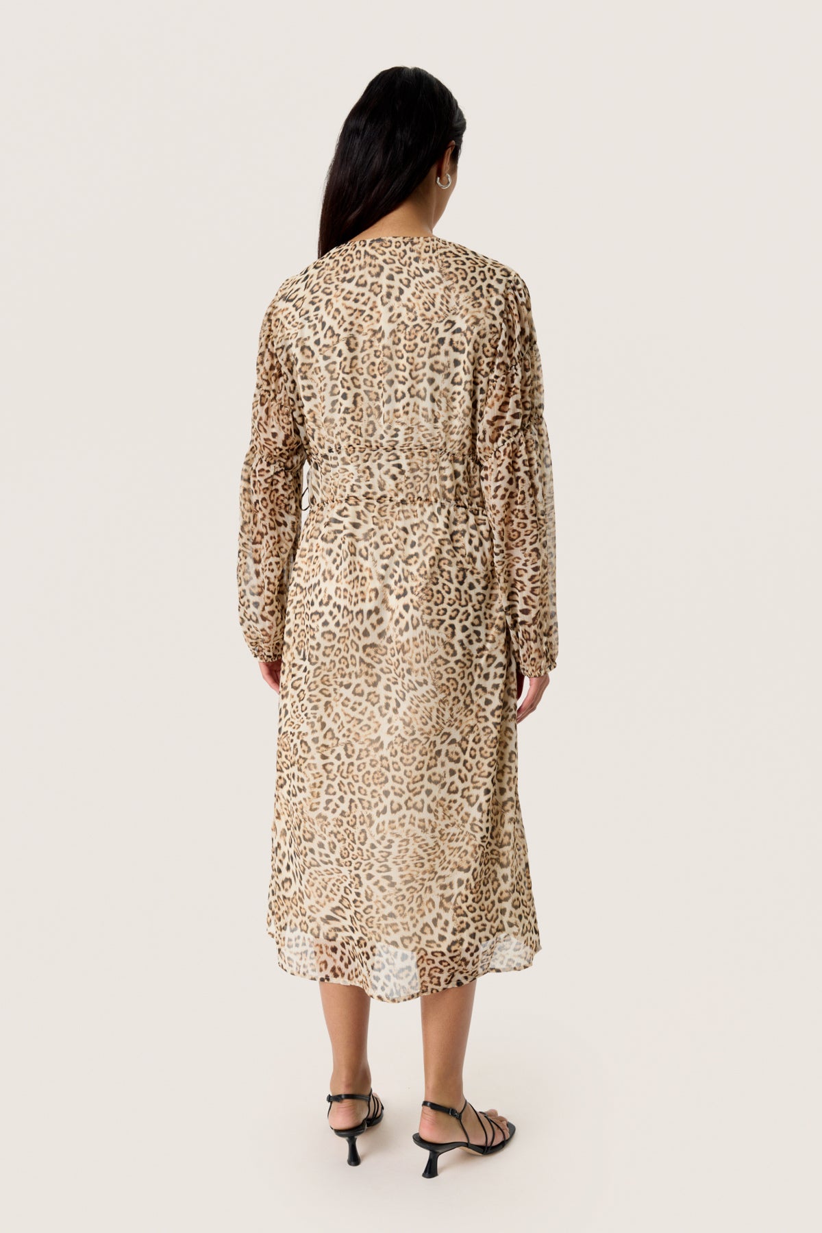 SLAnaya Midiklänning Leopardmönstrad - 30408428